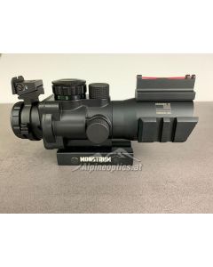 ADE Monstrum 4x32 three-color illuminated prism rifle scope, SKU 4X32FIBER